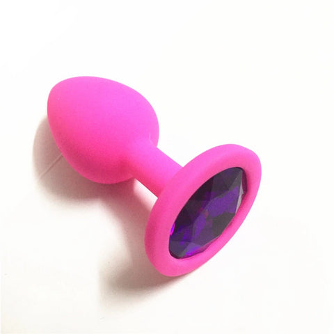 Purple Gem Pink Silicone Plugs
