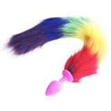 39cm Rainbow Cat Tail Silicone Plugs