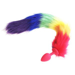 39cm Rainbow Cat Tail Silicone Plugs